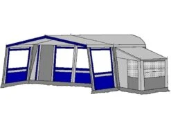 Te Velde Voortent De Wenne 240 Cm Blauw 10 Te Velde Voortent De Wenne 240 Cm Blauw -Bo Camp Winkel 1 2 te velde voortenten met uitbouw de wenne blauw6