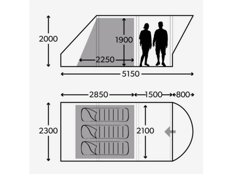 Dometic Opblaasbare Familie Tent Ftc Boracay 301 5 Dometic Opblaasbare Familie Tent Ftc Boracay 301 - Afbeelding 3