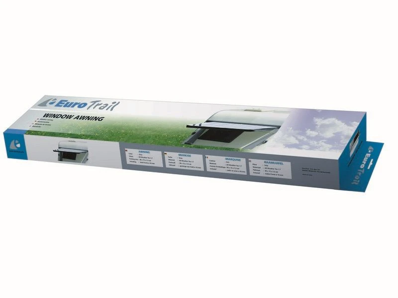 Eurotrail Caravan Raamluifel 190 X 90 Grijs 4 Eurotrail Caravan Raamluifel 190 X 90 Grijs - Afbeelding 2