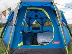 Coleman Familie Tent Octago Blue-lime -Bo Camp Winkel 65 3 coleman familie tent octago blue lime 2000035194