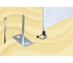 Bo-Camp Windschermharing 30 Cm 4 Stuks -Bo Camp Winkel bo camp windscherm haring met plaat 4 stuks 4163900 2