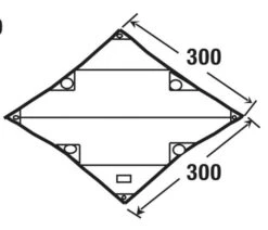 High Peak Tarp 1 -Bo Camp Winkel high peak tarp 1 afmeting 10030 2